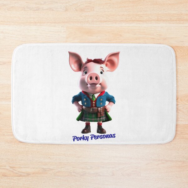 Item preview, Porky Personas Funny Pig Characters Scotsman designed and sold by Drone-tees.