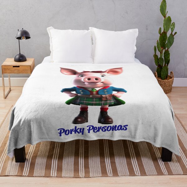 Item preview, Porky Personas Funny Pig Characters Scotsman designed and sold by Drone-tees.