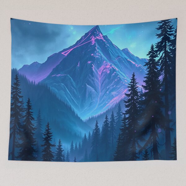 Item preview, Purple Mountain Scene designed and sold by Pines & Starlight.
