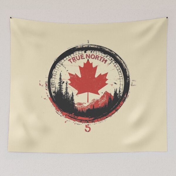 Item preview, True North | O Canada | Rugged Compass designed and sold by Print-opia.