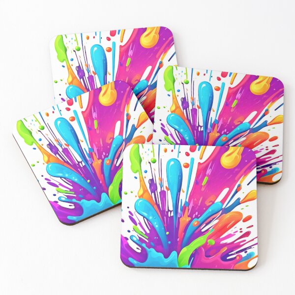 Item preview, Colorful Liquid Paint Splashes designed and sold by Health And Fitness Posts e-Store.
