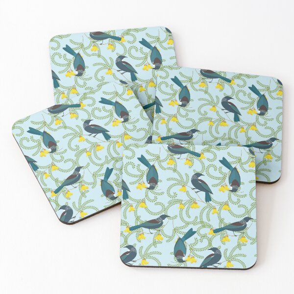 Item preview, New Zealand Tui Bird in Kowhai Flower designed and sold by Rebeccatiana.nz.