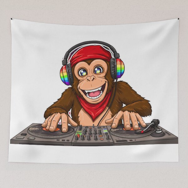 Item preview, Monkey DJ designed and sold by FitEnvy.