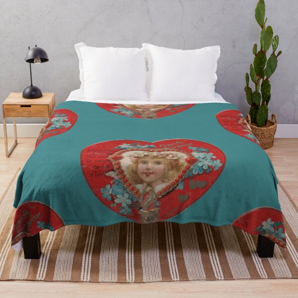 Item preview, Valentine's Cupid Heart on Turquoise designed and sold by AnimaliaStar.