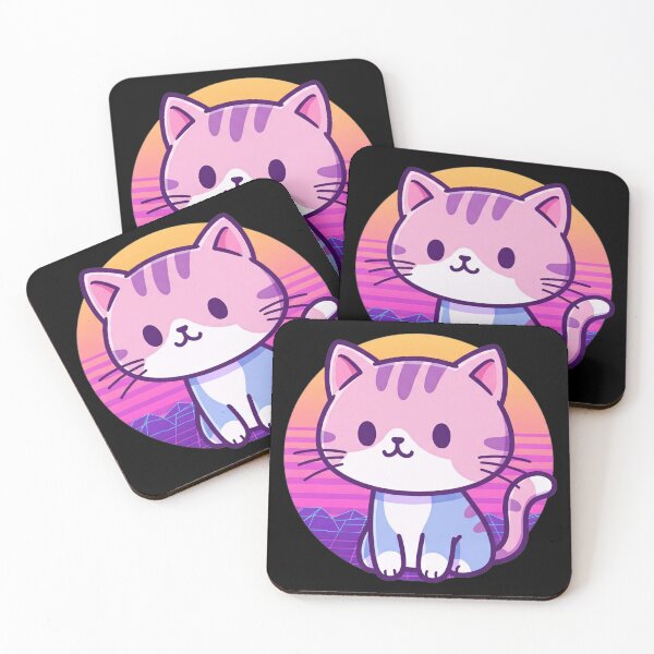 Item preview, Synthwave Cat designed and sold by Tw1nsAIArt.