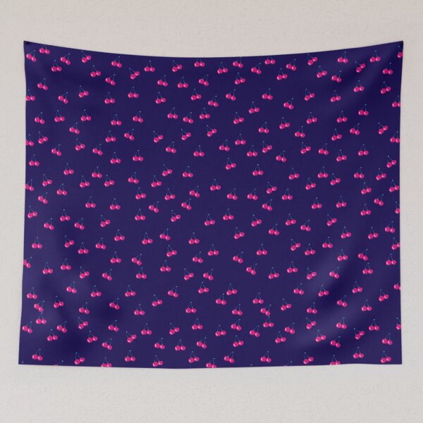 Artikelvorschau, Kirschmuster auf Marine entworfen und verkauft von DesignCollectiv.