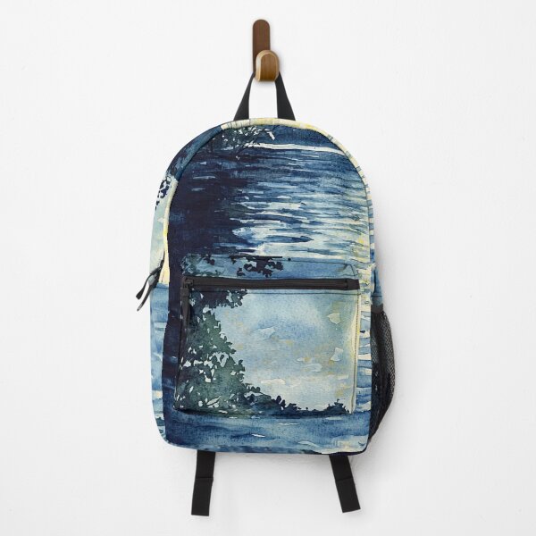 Item preview, Moonlit Lake Reflection Under Starry Night Sky designed and sold by Paintings By Simon .