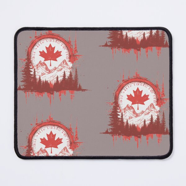 Item preview, True North Strong and Free | Compass + Wilderness (Gray) designed and sold by Print-opia.