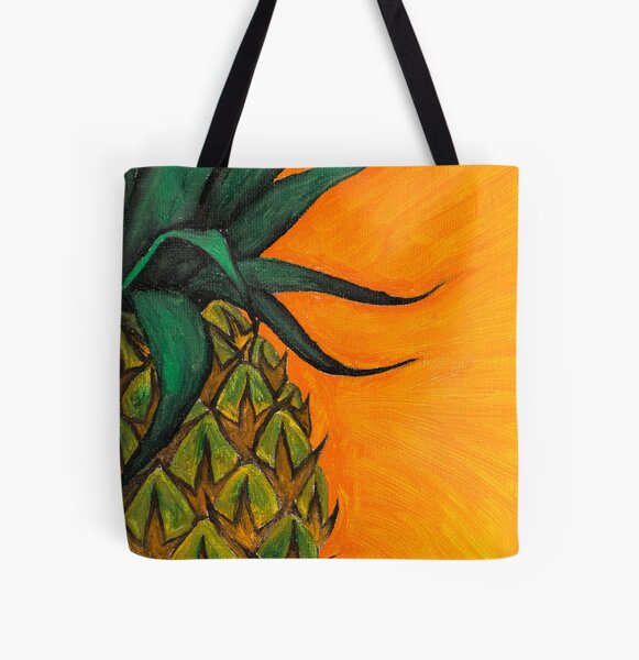 Pineapple oil painting by Bazil Zerinsky All Over Print Tote Bag