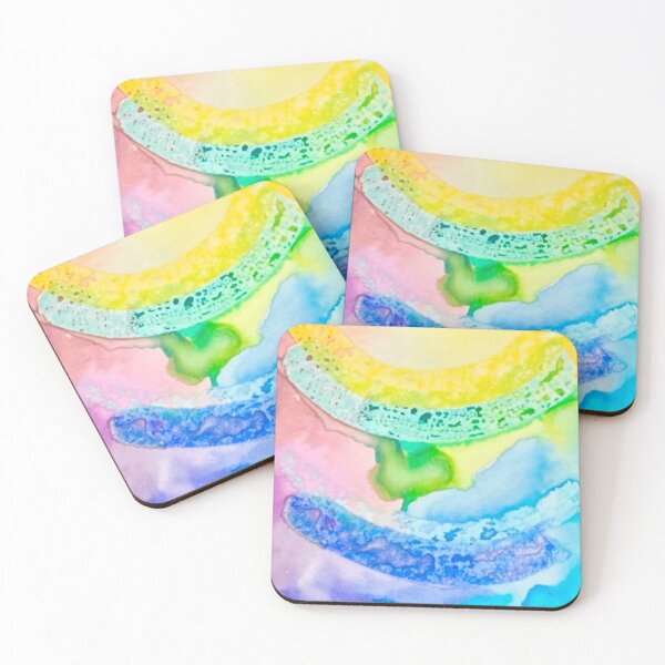 Item preview, Playful Abstract Oil Pastel and Watercolor Painting  designed and sold by ErynRoseStudio.