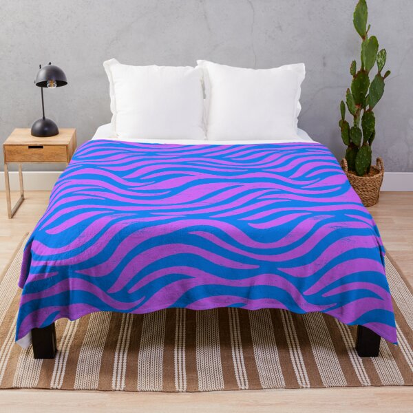 Artikelvorschau, Lebendige Zebrastreifen - Elektrisches Blau und Pink entworfen und verkauft von MindFulStudios.
