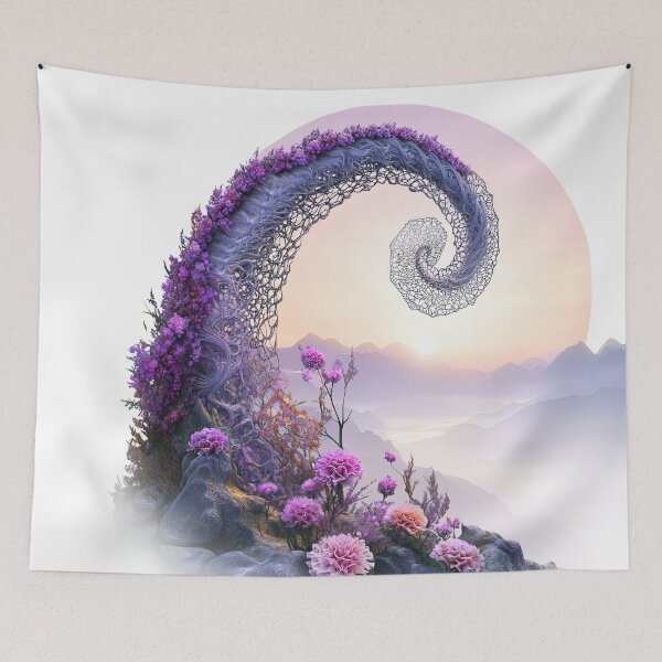 Item preview, "Enchanted Spiral of Blossoms" designed and sold by bloorose.