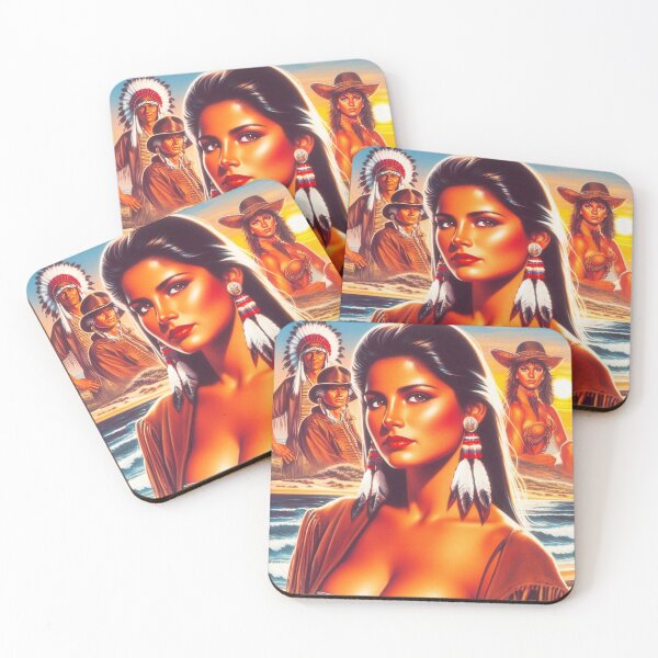 Item preview, Retro Native Woman designed and sold by PulpVintage.