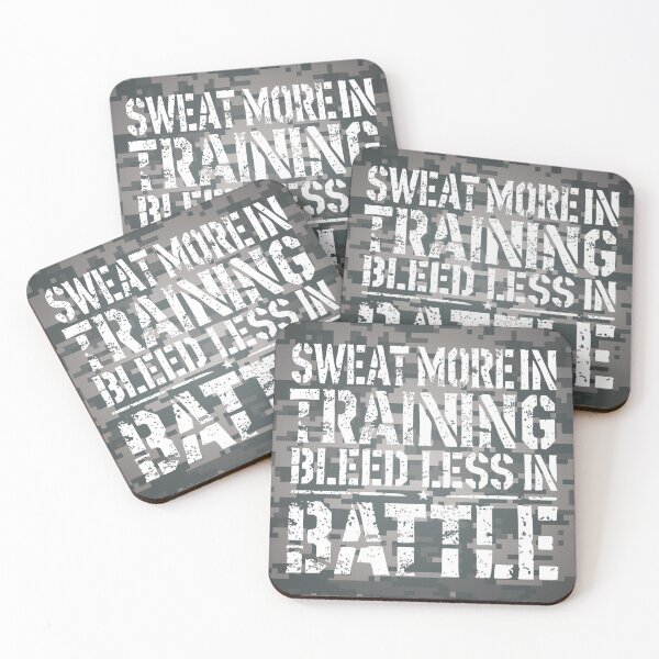 Item preview, Sweat More in Training Bleed Less in Battle (Digital Camo) designed and sold by Young Design Lab.