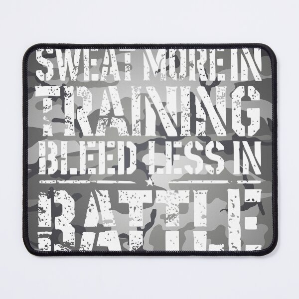 Item preview, Sweat More in Training Bleed Less in Battle (Urban Camo) designed and sold by Young Design Lab.