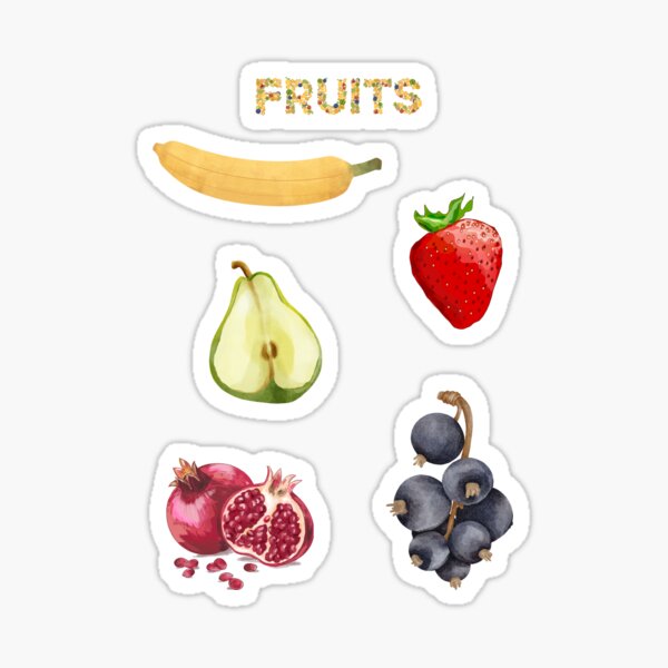 Artikel-Vorschau von Früchte-Aufkleberpaket, designt und verkauft von k-estudio.