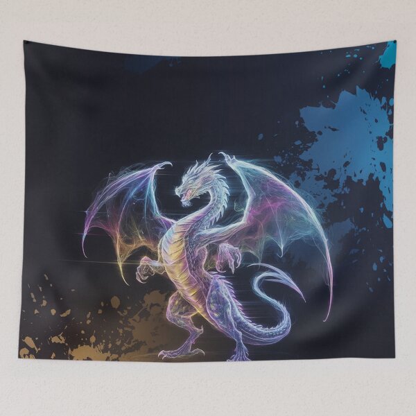 Item preview,   Ethereal Dragon of Energy and Colorful Particles designed and sold by AnimalAirtistry.