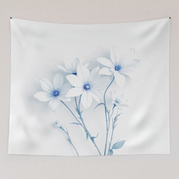 Item preview, Flores de serenidad azul designed and sold by roxysnextgenart.