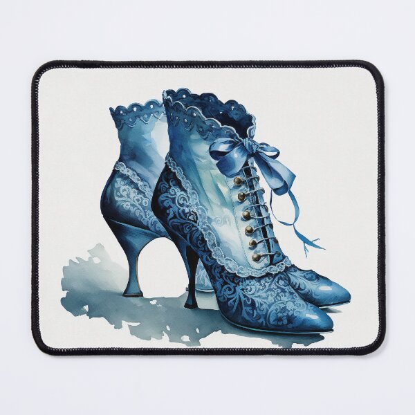 Item preview, Victorian Shoes in Blue designed and sold by MedusaPrintArt.