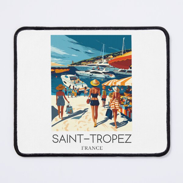 Item preview, A Pop Art Travel Print of Saint-Tropez - France designed and sold by StudioRedKoala.