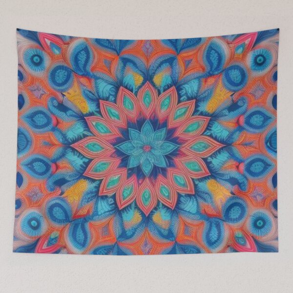 Item preview, pattern colorful mandala designed and sold by Only Good Vibes.
