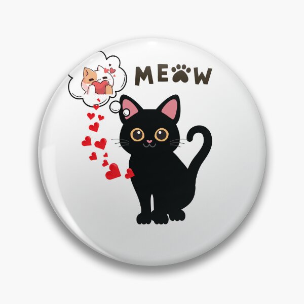 Item preview, Charming Black Cat in Love" stikers designed and sold by chaieb shoop.