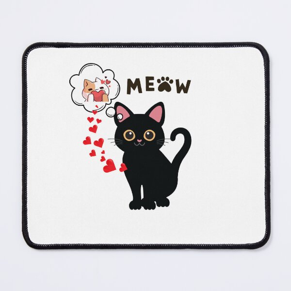 Item preview, Charming Black Cat in Love" stikers designed and sold by chaieb shoop.