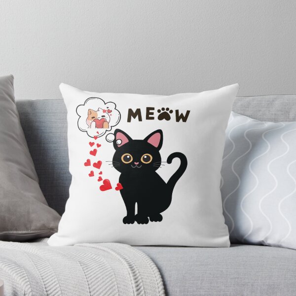 Item preview, Charming Black Cat in Love" stikers designed and sold by chaieb shoop.