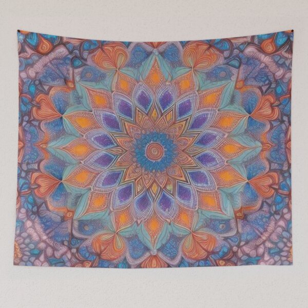 Item preview, pattern colorful mandala designed and sold by Only Good Vibes.