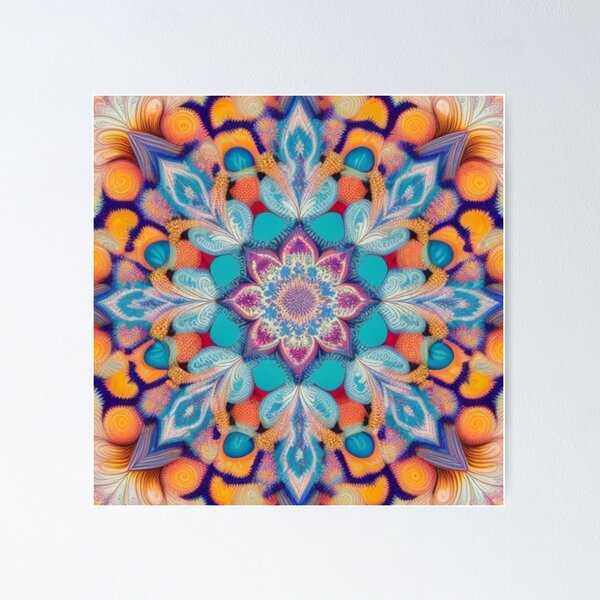 Item preview, pattern colorful mandala designed and sold by Only Good Vibes.