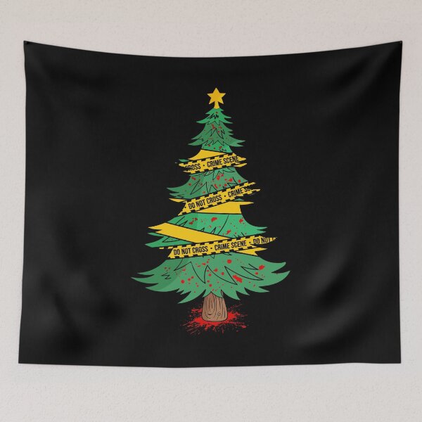 Item preview, True Crime Christmas Tree Holiday Horror Blood Crime Scene designed and sold by Sinful Charm.