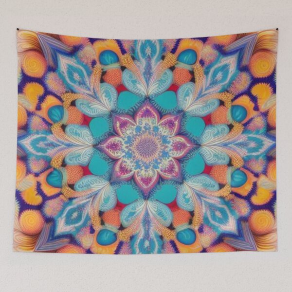 Item preview, pattern colorful mandala designed and sold by Only Good Vibes.