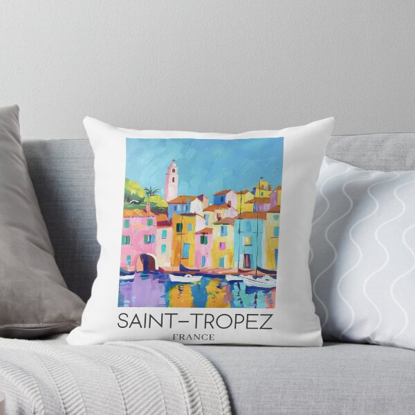 Item preview, A Pop Art Travel Print of Saint-Tropez - France  designed and sold by StudioRedKoala.
