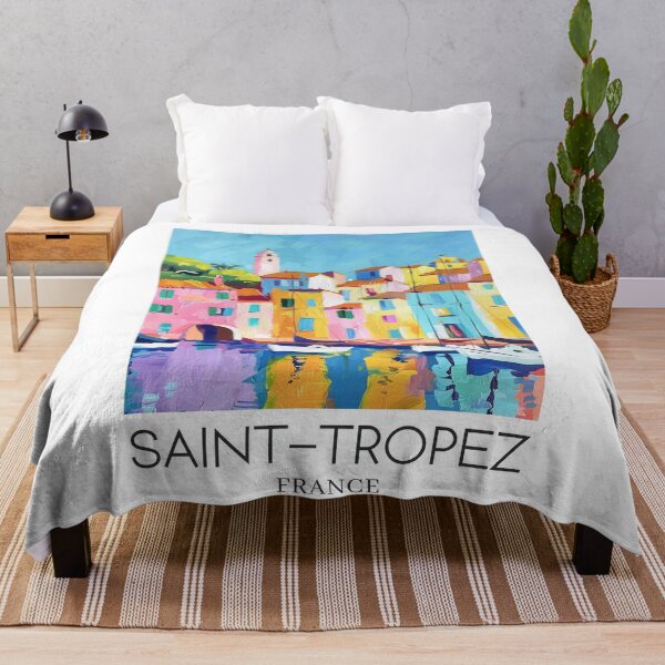 Item preview, A Pop Art Travel Print of Saint-Tropez - France designed and sold by StudioRedKoala.