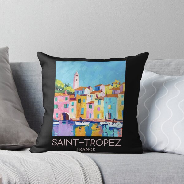 Item preview, A Pop Art Travel Print of Saint-Tropez - France  designed and sold by StudioRedKoala.