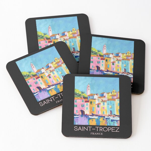 Item preview, A Pop Art Travel Print of Saint-Tropez - France  designed and sold by StudioRedKoala.