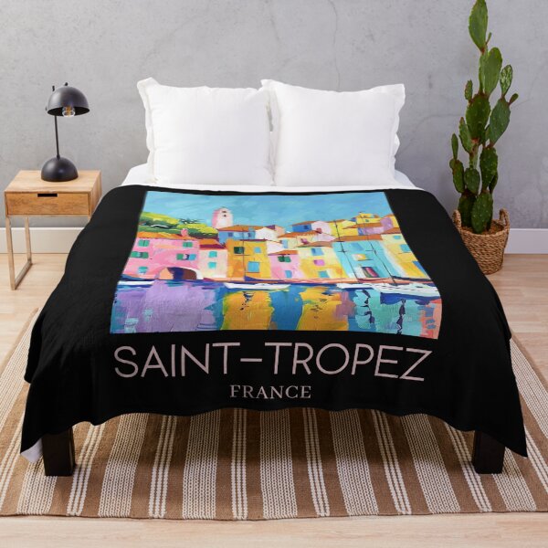 Item preview, A Pop Art Travel Print of Saint-Tropez - France  designed and sold by StudioRedKoala.