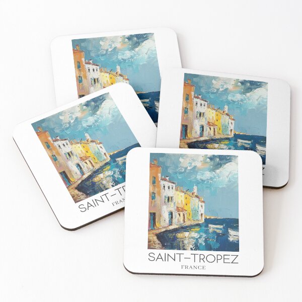 Item preview, A Pop Art Travel Print of Saint-Tropez - France  designed and sold by StudioRedKoala.