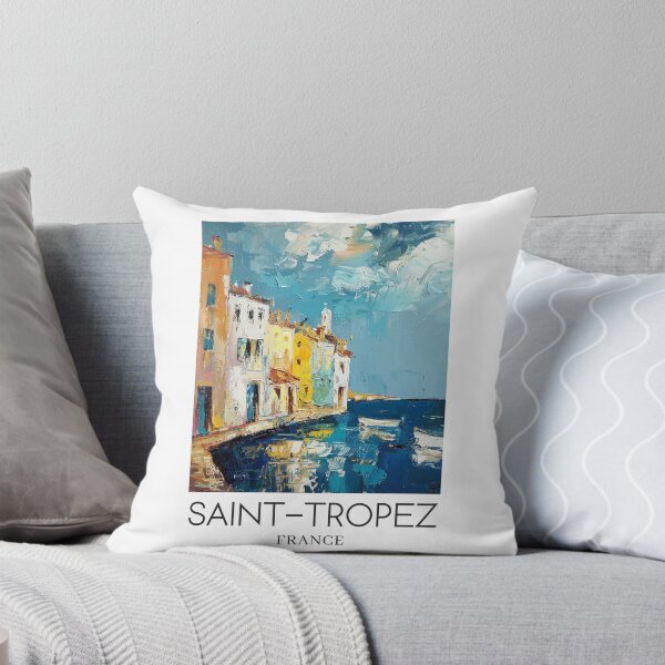 Item preview, A Pop Art Travel Print of Saint-Tropez - France  designed and sold by StudioRedKoala.