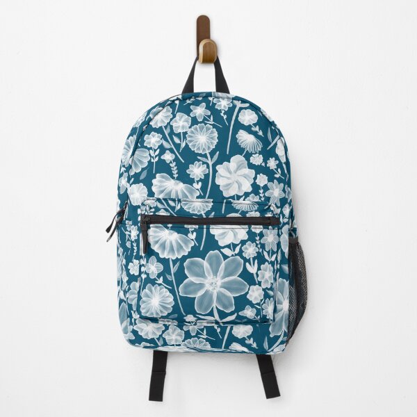 Item preview, White translucent flowers on turquoise designed and sold by Sonja Birkelbach.