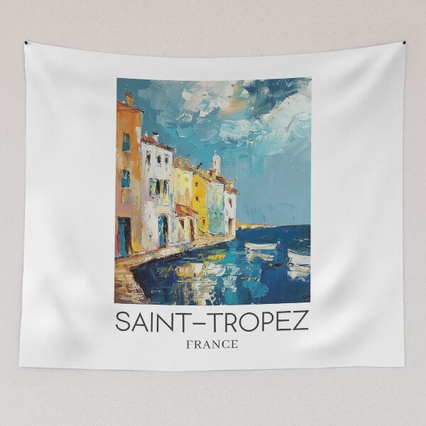 Item preview, A Pop Art Travel Print of Saint-Tropez - France  designed and sold by StudioRedKoala.