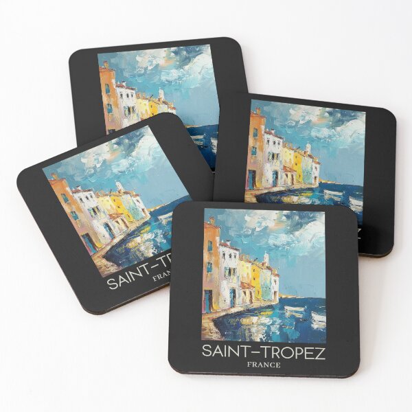 Item preview, A Pop Art Travel Print of Saint-Tropez - France  designed and sold by StudioRedKoala.