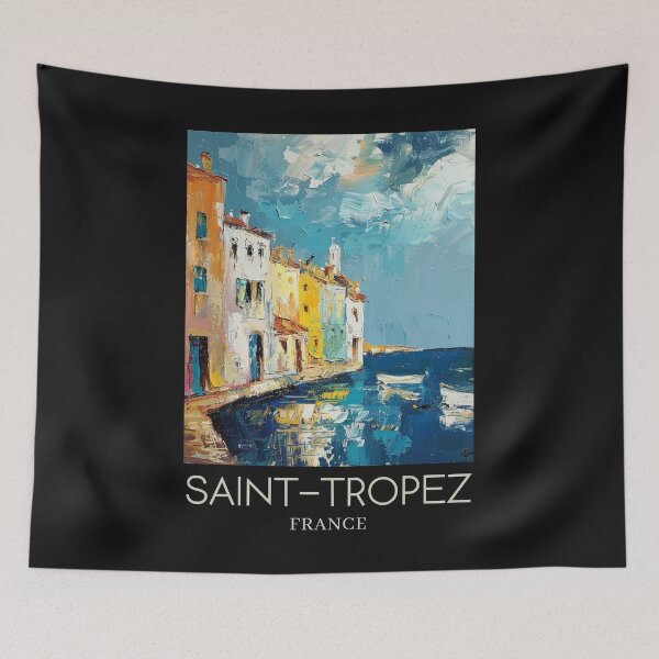 Item preview, A Pop Art Travel Print of Saint-Tropez - France  designed and sold by StudioRedKoala.