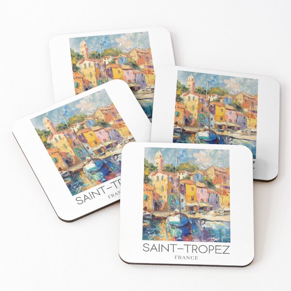 Item preview, A Pop Art Travel Print of Saint-Tropez - France  designed and sold by StudioRedKoala.