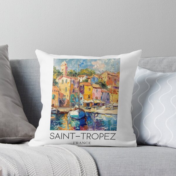 Item preview, A Pop Art Travel Print of Saint-Tropez - France  designed and sold by StudioRedKoala.