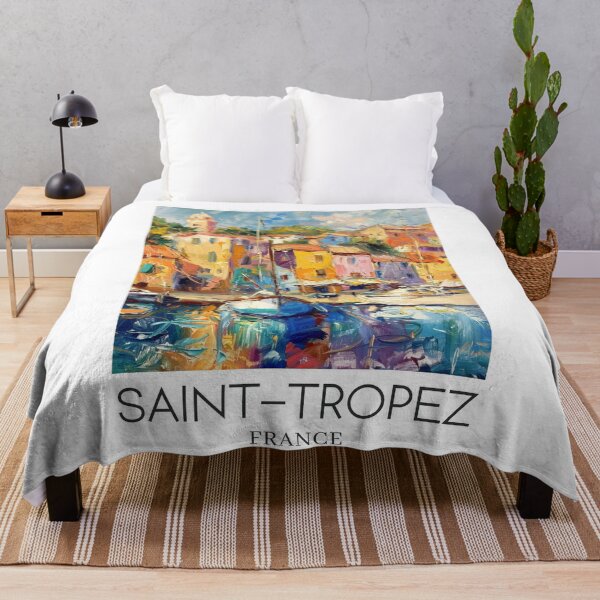 Item preview, A Pop Art Travel Print of Saint-Tropez - France  designed and sold by StudioRedKoala.