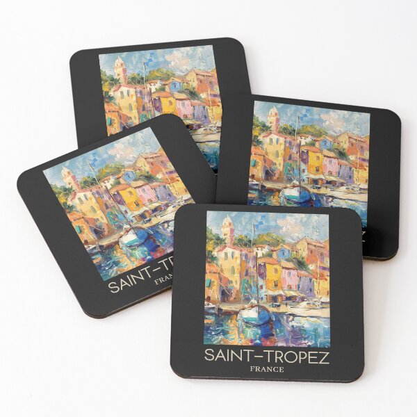 Item preview, A Pop Art Travel Print of Saint-Tropez - France  designed and sold by StudioRedKoala.