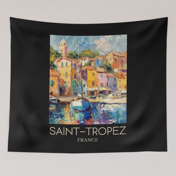 Item preview, A Pop Art Travel Print of Saint-Tropez - France  designed and sold by StudioRedKoala.