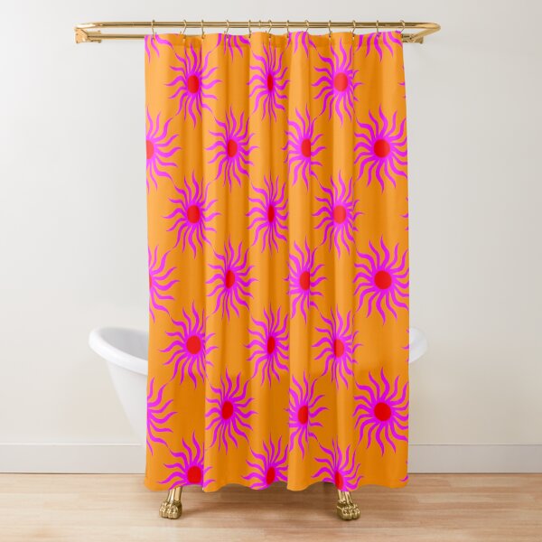 Item preview, Pink suns on an orange background designed and sold by Sonja Birkelbach.