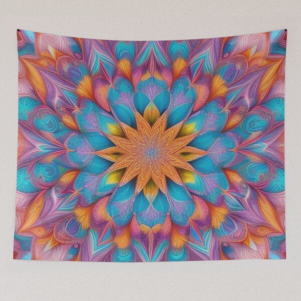 Item preview, pattern colorful mandala designed and sold by Only Good Vibes.